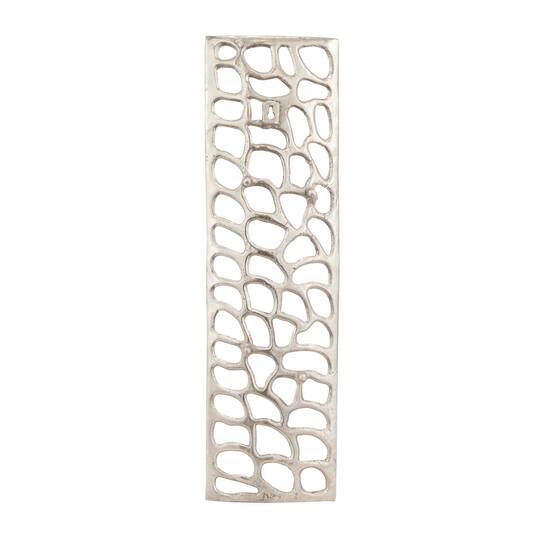Silver Aluminum Modern Abstract Rectangle Wall Décor Set